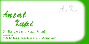 antal kupi business card